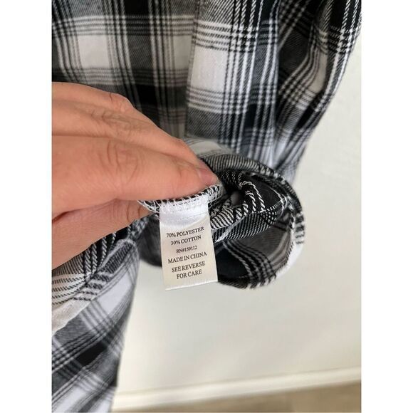 Given Kale Woman Flannel Long Sleeve Shirt Dress, Size Small - Picture 7 of 9